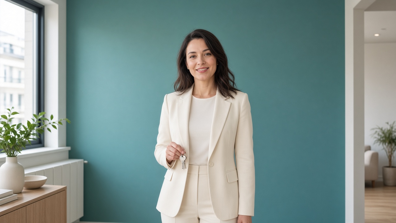Personal shopper inmobiliario con las llaves de una vivienda